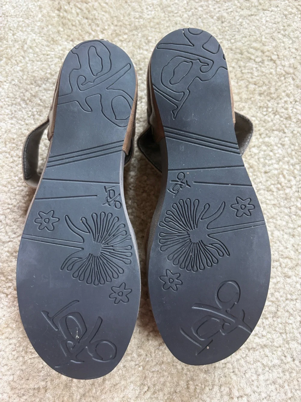 OTBT Brown Tan Wedge Sandals with Elastic Strap
